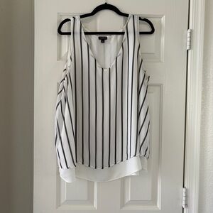 Black and White Striped Women’s Top